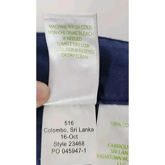 Lilly Pulitzer Buttercup Short 8 Navy Blue‎ Scalloped Coastal Resort Flat Front - Picture 12 of 13